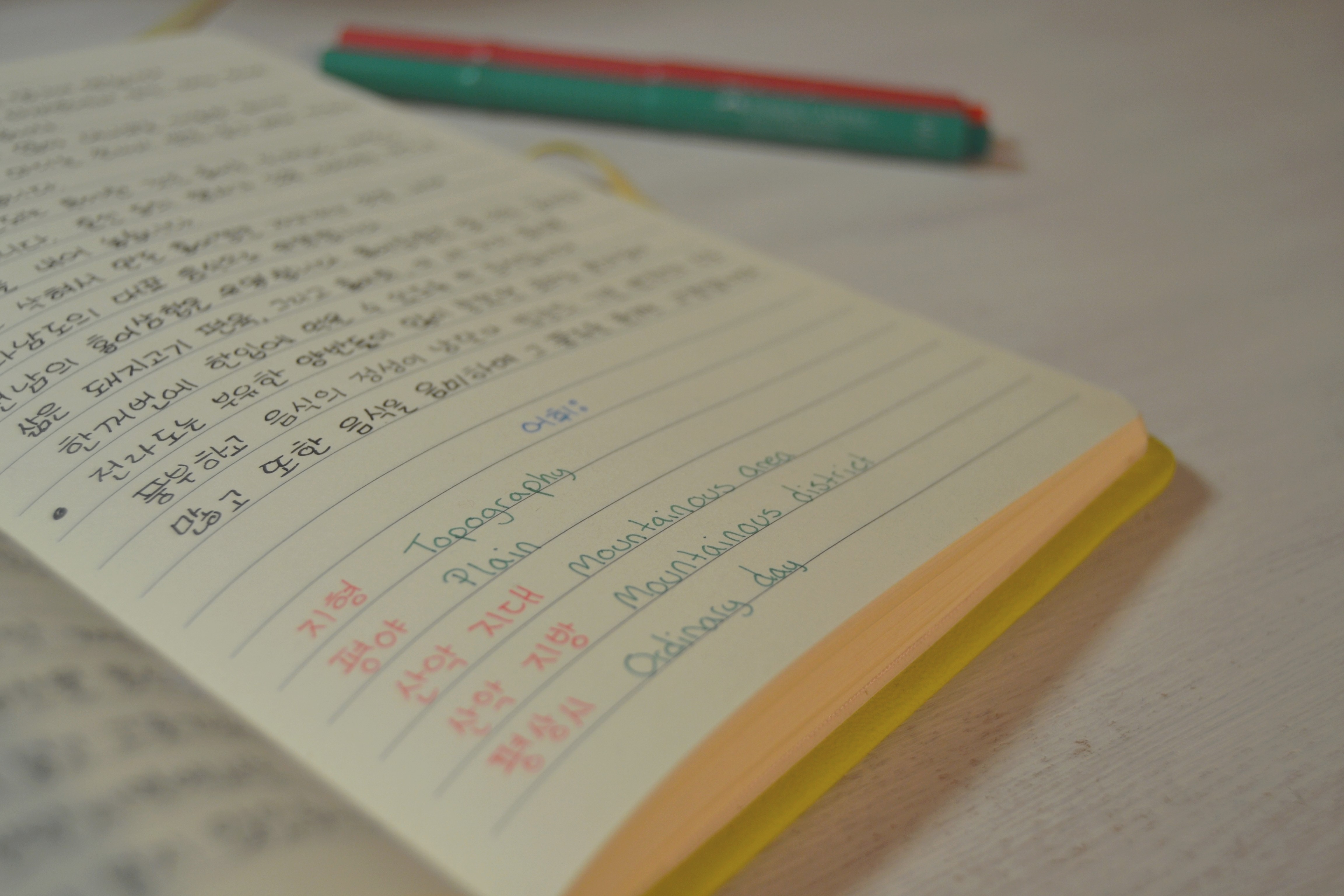 Vocabulary notes best